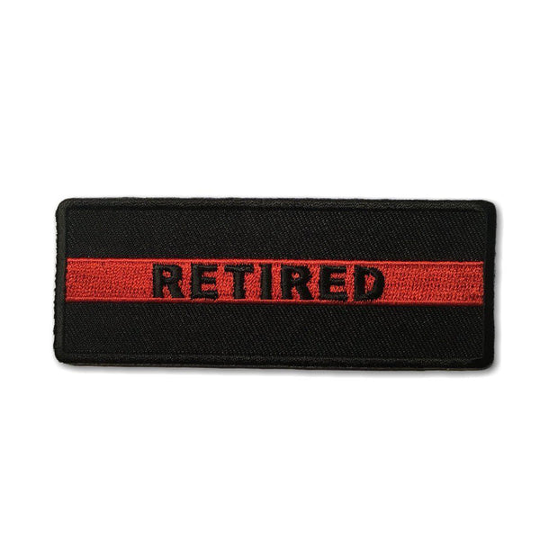 Retired Red Line Firefighter Patch - PATCHERS Iron on Patch