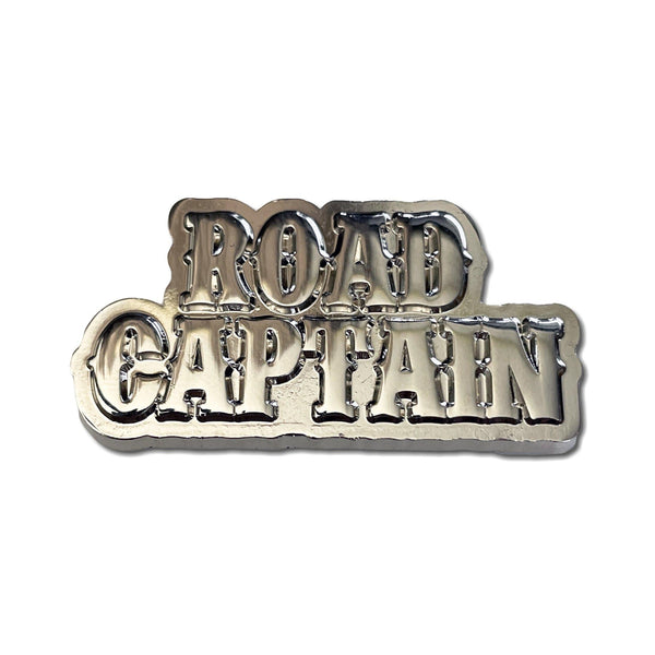 Road Captain 3D Polished Pewter Pin Badge - PATCHERS Pin Badge