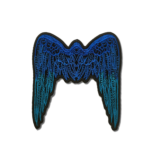 Small Angel Wings Blue Patch - PATCHERS Iron on Patch
