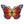 Load image into Gallery viewer, Small Orange Red Butterfly Patch - PATCHERS Iron on Patch