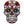 Load image into Gallery viewer, Small Sugar Skull Heart Flowers Patch - PATCHERS Iron on Patch