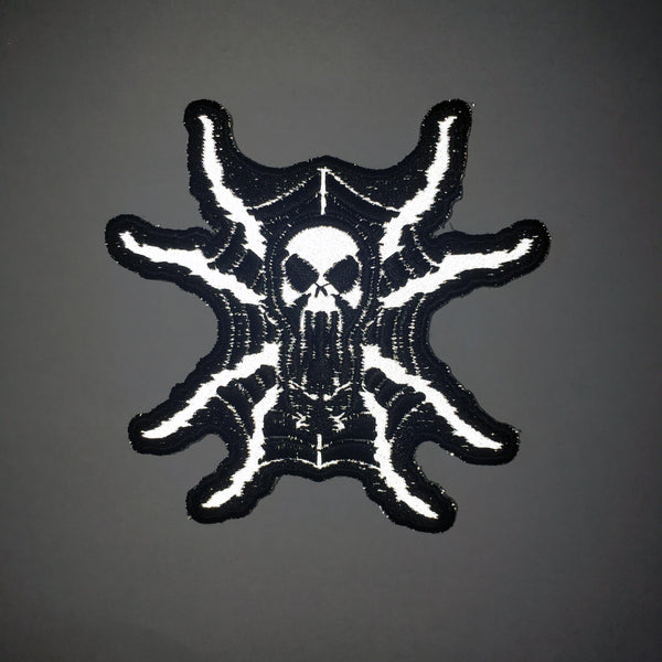 Spider Skull Reflective Patch - PATCHERS Iron on Patch