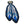 Load image into Gallery viewer, Tribal Feathers Blue White Gold Patch - PATCHERS Iron on Patch