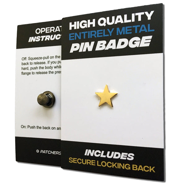 Very Small Gold Plated Star Pin Badge - PATCHERS Pin Badge