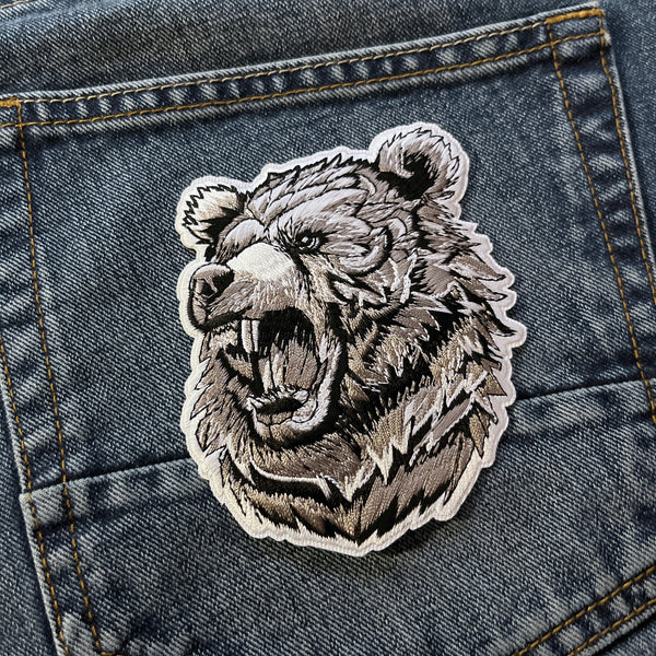 Angry Bear Patch - PATCHERS Iron on Patch