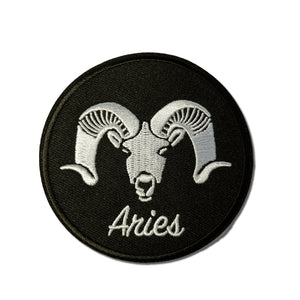 Aries Zodiac Round Patch - PATCHERS Iron on Patch