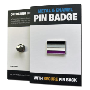 Asexual Pride Flag Pin Badge - PATCHERS Pin Badge