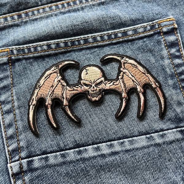 Bat Wings Skull Patch - PATCHERS Iron on Patch