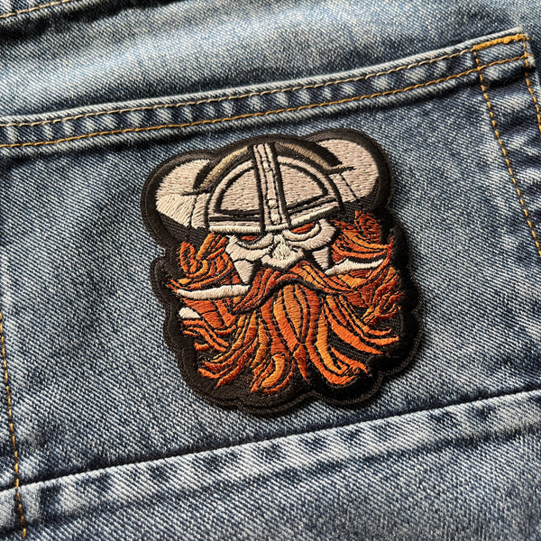 Grand Patch Brodé Tête de Mort Biker - 30 cm x 30 cm Grand Patch Brodé Tête de Mort Biker - 30 cm x 30 cm