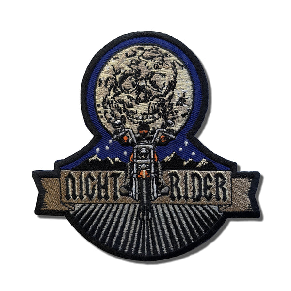 Biker Night Rider Skull Patch