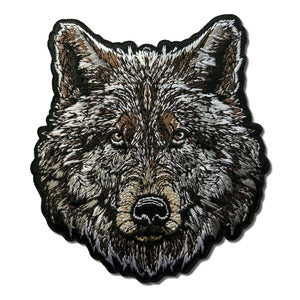 Black Brown Wolf Patch - PATCHERS Iron on Patch