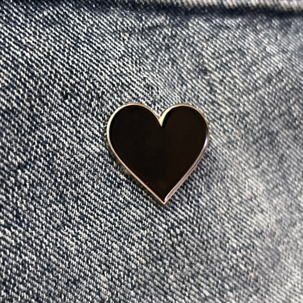 Black Heart Pin Badge - PATCHERS Pin Badge
