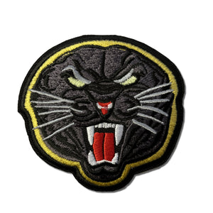Black Jaguar Head Patch - PATCHERS Iron on Patch