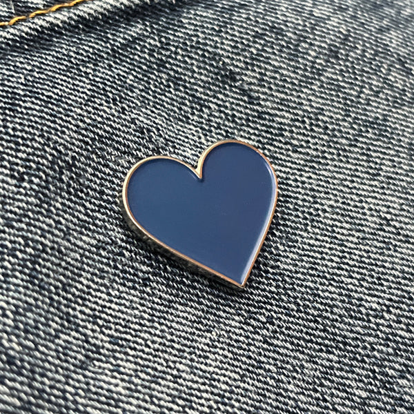 Blue Heart Pin Badge - PATCHERS Pin Badge