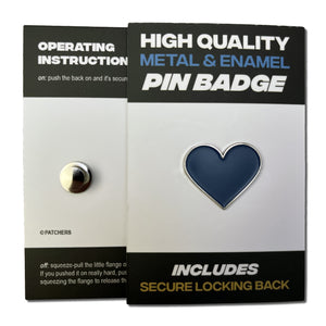 Blue Heart Pin Badge - PATCHERS Pin Badge