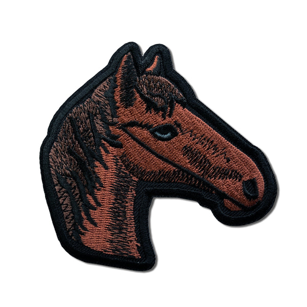 Brown Horse Head Patch - PATCHERS Iron on Patch