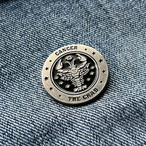 Cancer Skull Zodiac Sign Pin Badge - PATCHERS Pin Badge