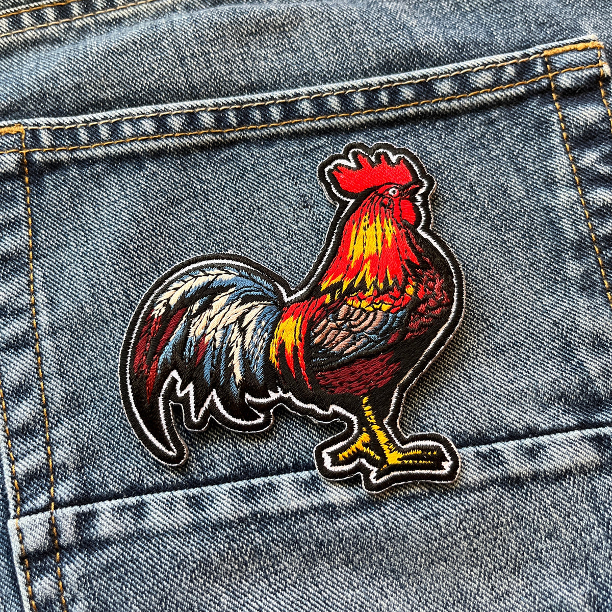 Embroidered Cockerel Rooster Iron on Sew on Patch – PATCHERS