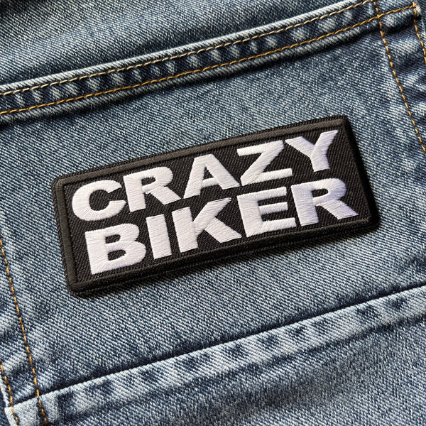 Crazy Biker Patch - PATCHERS Iron on Patch