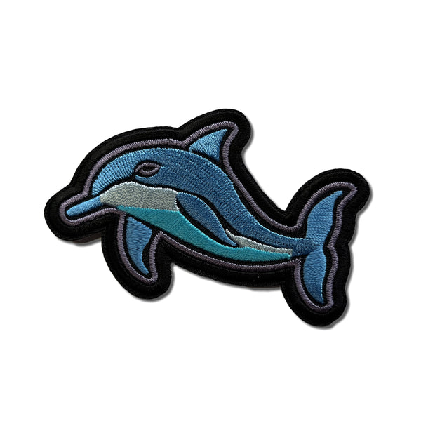 Dolphin Blue Patch - PATCHERS Iron on Patch