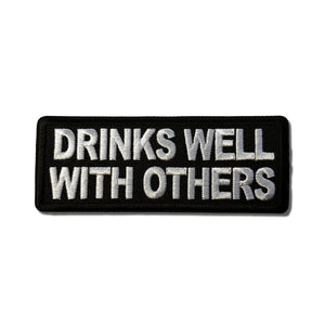 Drinks Well with Others Patch - PATCHERS Iron on Patch
