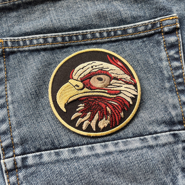 Eagle Head Round Patch - PATCHERS Iron on Patch