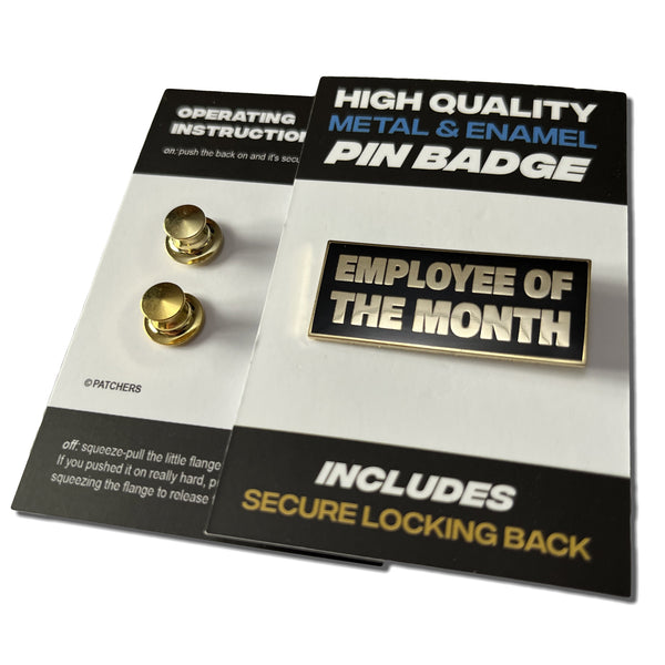 Employee of the Month Gold Pin Badge - PATCHERS Pin Badge
