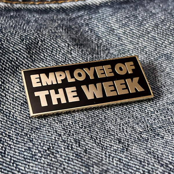 Employee of the Week Gold Pin Badge - PATCHERS Pin Badge