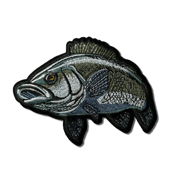 Fish Black Blue Green Patch - PATCHERS Iron on Patch