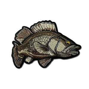Fish Black Brown Cream Patch - PATCHERS Iron on Patch