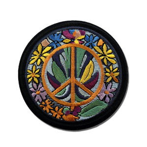 Flowers Daisies Peace Patch - PATCHERS Iron on Patch