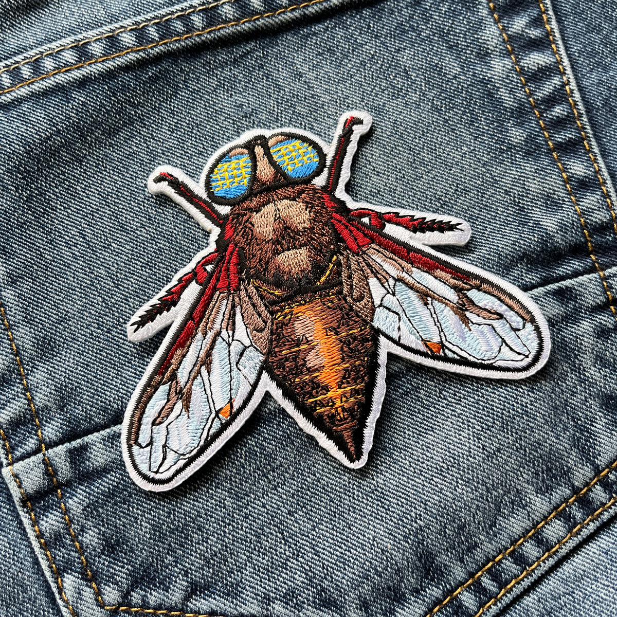 Embroidered Fly Iron on Sew on Patch – PATCHERS