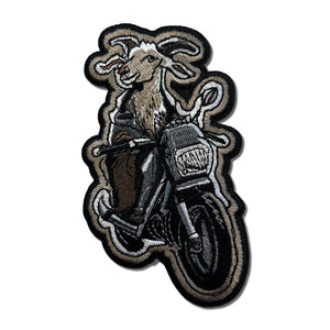 Goat Biker Patch - PATCHERS Iron on Patch