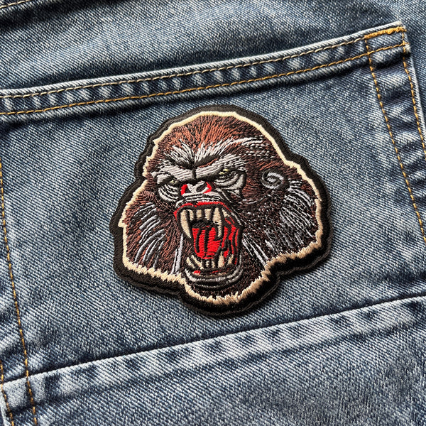 Gorilla Head Patch - PATCHERS Iron on Patch