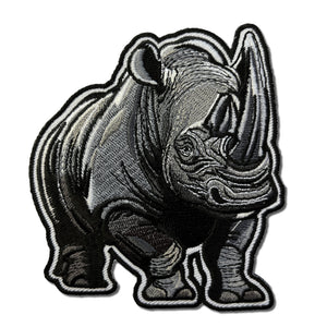 Grey Rhino Patch - PATCHERS Iron on Patch