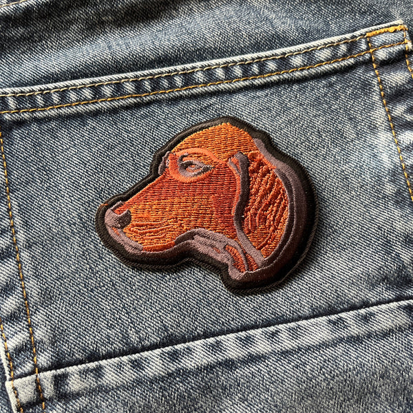 Hound Head Dog Patch - PATCHERS Iron on Patch