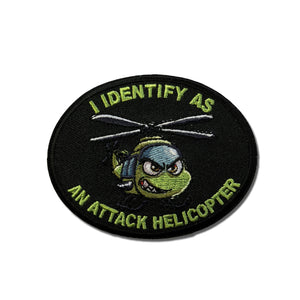 I Identify as an Attack Helicopter Patch - PATCHERS Iron on Patch