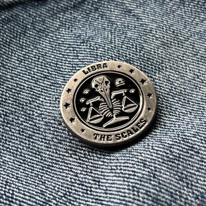 Libra Skull Zodiac Sign Pin Badge - PATCHERS Pin Badge