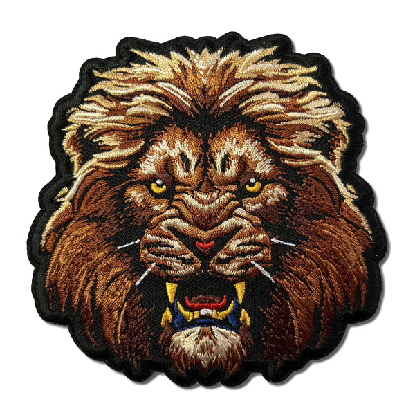 Lion Head Stare Patch - PATCHERS Iron on Patch