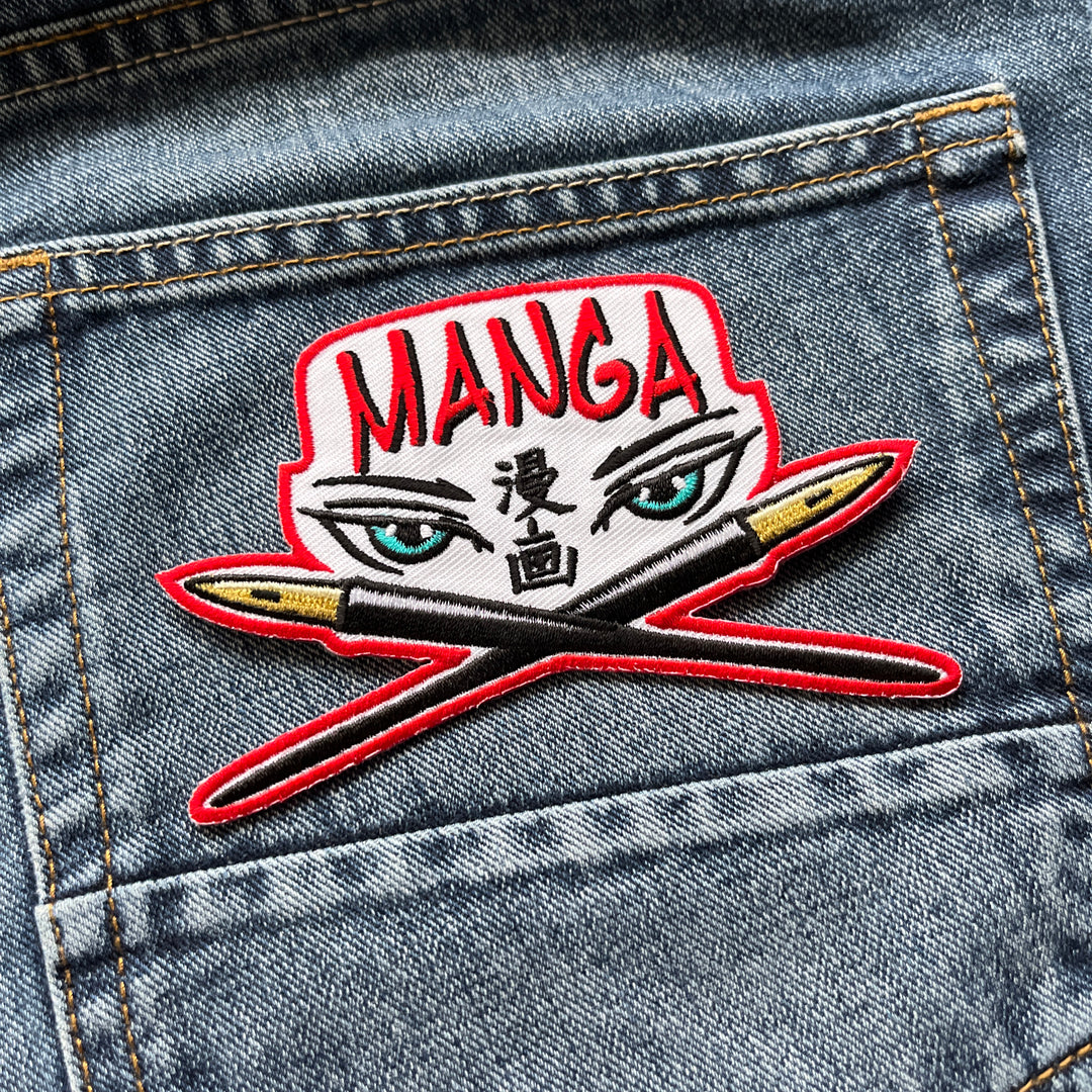 Embroidered Manga Japanese Comic Book Culture Iron on Sew on Patch ...