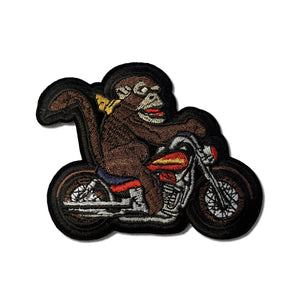 Monkey Biker Patch - PATCHERS Iron on Patch