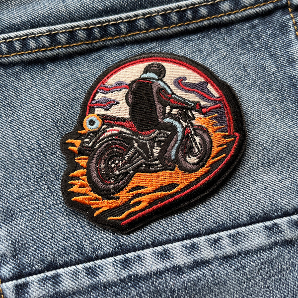 Motorcycle Biker Patch - PATCHERS Iron on Patch