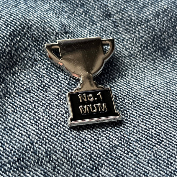 No 1 Mum Trophy Pin Badge - PATCHERS Pin Badge