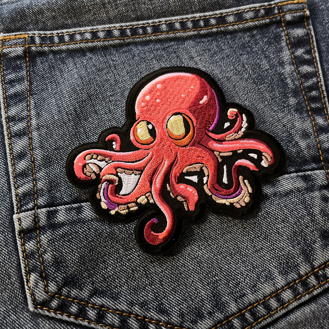 Embroidered Octopus Iron on Sew on Patch – PATCHERS