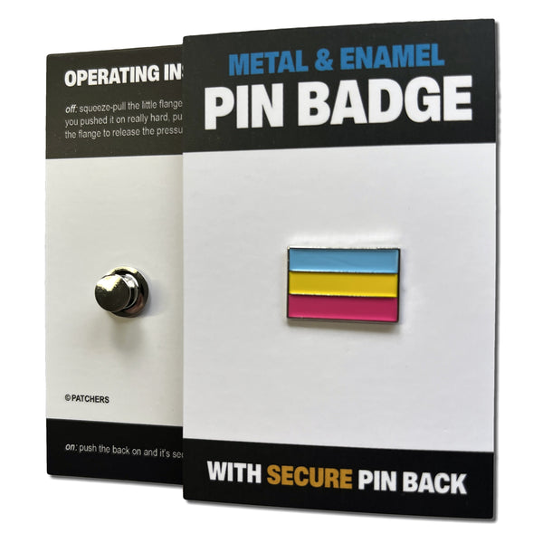 Pansexual Pride Flag Pin Badge - PATCHERS Pin Badge