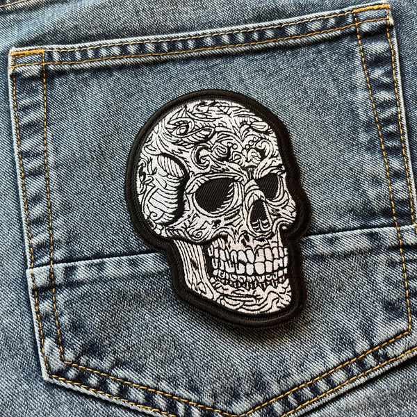 Patterned Skull Patch - PATCHERS Iron on Patch