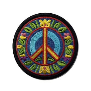 Peace Hippie Flowers Patch - PATCHERS Iron on Patch