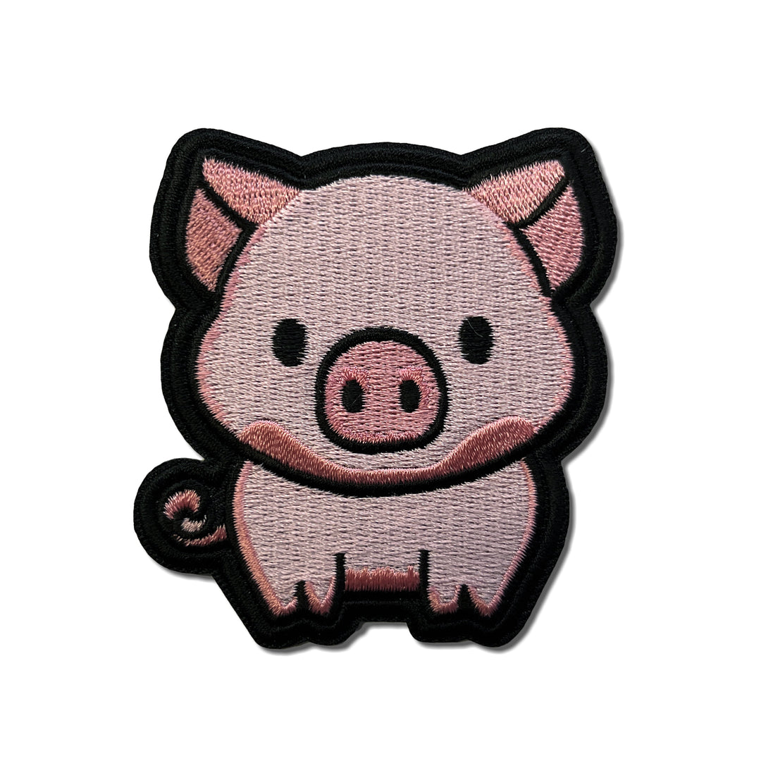 Embroidered Pink Pig Iron on Sew on Patch – PATCHERS