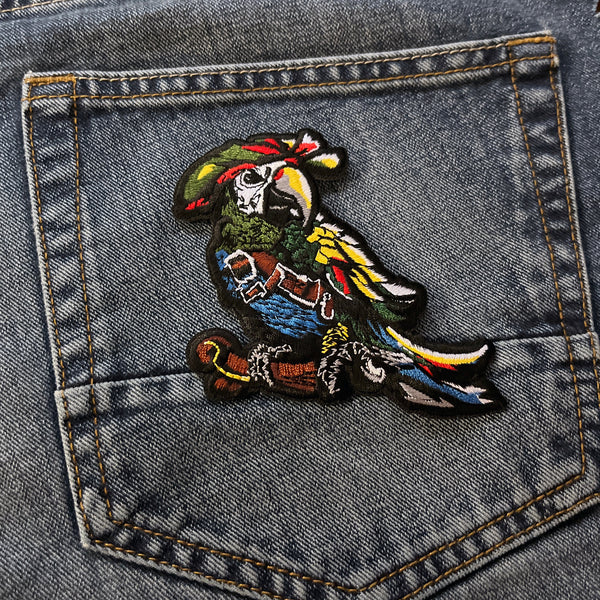 Pirate Parrot Hat Patch - PATCHERS Iron on Patch
