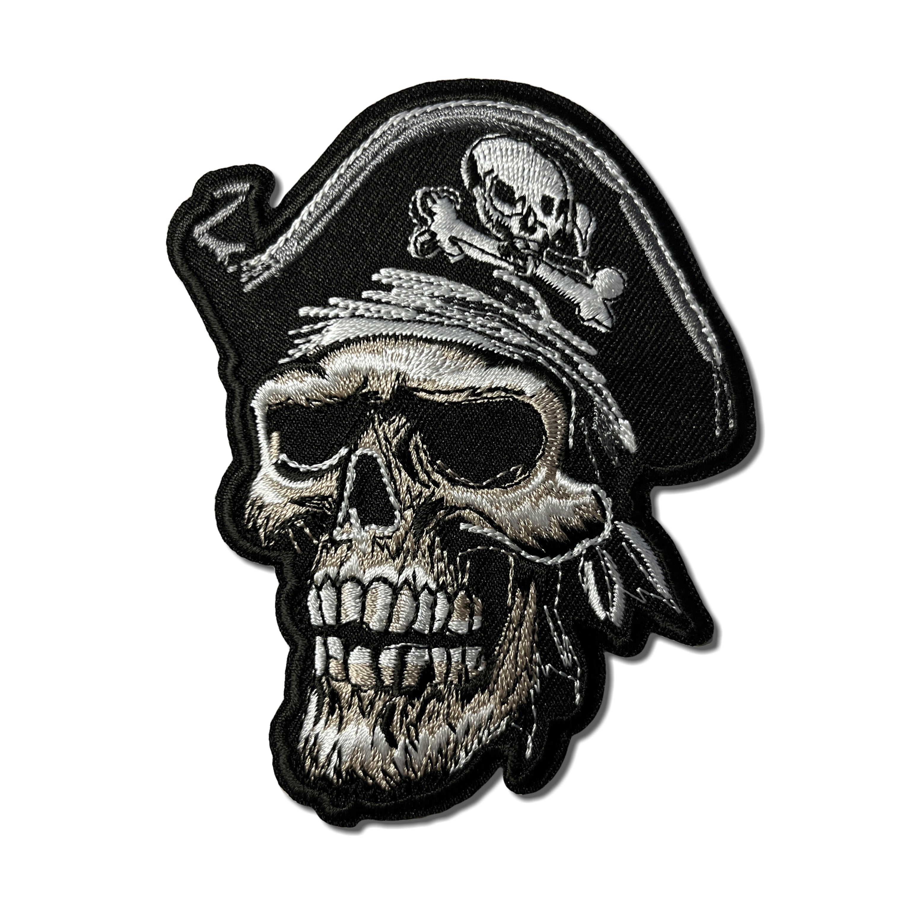 Embroidered Pirate Skull Hat Crossbones Iron on Sew on Patch – PATCHERS